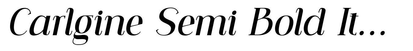 Carlgine Semi Bold Italic